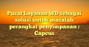 Pusat Layanan WD sebagai solusi untuk masalah perangkat penyimpanan : Capcus