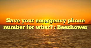 Save your emergency phone number for what? : Beeshower