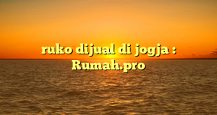 ruko dijual di jogja : Rumah.pro